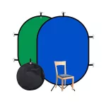   Hakutatz Chroma Key - skladacie pozadie 2v1, zelené/modré 150cm*100cm 