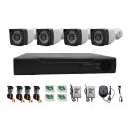   4-kamerový AHD monitorovací systém – 1080P (2MP) vonkajšie kamery, nočné videnie, P2P vzdialený prístup, PAL