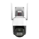   Vonkajšia bezpečnostná kamera Titan 360' 5 MP WiFi PTZ – iCSee, nočné videnie, sledovanie pohybu, IP66 – bielo-čierna
