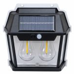   Solárne vonkajšie svietidlo s dvojitým LED a pohybovým senzorom