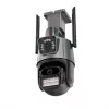Titan 360° 8MP 4K WiFi vonkajšia PTZ bezpečnostná kamera – iCSee, nočné videnie, sledovanie pohybu, IP66, sivá-čierna Titan 360° 8MP 4K WiFi vonkajšia PTZ bezpečnostná kamera – iCSee, nočné videnie, sledovanie pohybu, IP66, sivá-čierna