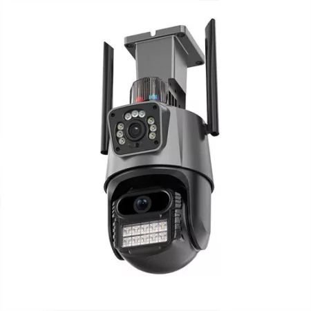 Titan 360° 8MP 4K WiFi vonkajšia PTZ bezpečnostná kamera – iCSee, nočné videnie, sledovanie pohybu, IP66, sivá-čierna Titan 360° 8MP 4K WiFi vonkajšia PTZ bezpečnostná kamera – iCSee, nočné videnie, sledovanie pohybu, IP66, sivá-čierna