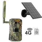   4G SIM solárna fotopasca – poľovnícka a monitorovacia kamera, živý náhľad, PIR pohybový senzor, QHD video, nočný režim