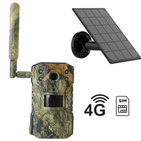 4G SIM solárna fotopasca – poľovnícka a monitorovacia kamera, živý náhľad, PIR pohybový senzor, QHD video, nočný režim 4G SIM solárna fotopasca – poľovnícka a monitorovacia kamera, živý náhľad, PIR pohybový senzor, QHD video, nočný režim