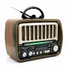 Golon RX-075D Retro USB rádio – solárne nabíjateľné s elegantným dreveným dizajnom