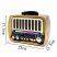 Golon RX-075D Retro USB rádio – solárne nabíjateľné s elegantným dreveným dizajnom