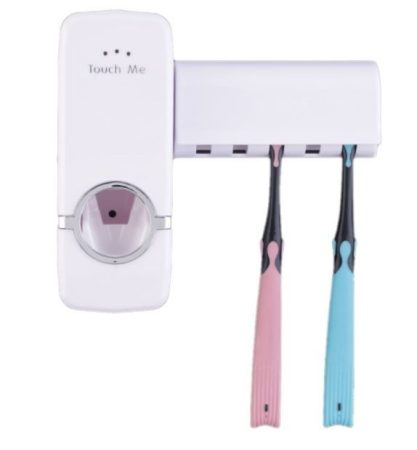 Držiak zubných kefiek s dávkovačom pasty Držiak zubných kefiek s dávkovačom pasty