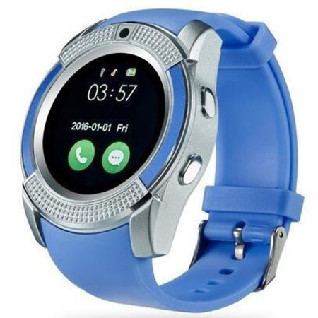 Bass V8 smart hodinky, modre 