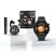 D21 black smartwatch set- Smartwatch, bezdrôtové slúchadlá, silikónový a kožený remienok