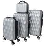  Prémiová 4-dielna sada sivých kufrov – ľahké, odolné a štýlové na cestovanie