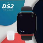   ZTfit DS2 Smart hodinky + bezdrôtové slúchadlá – s čiernym a oranžovým remienkom