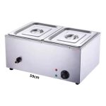   Elektrický ohrievač jedla – s dvoma nádobami, z nehrdzavejúcej ocele