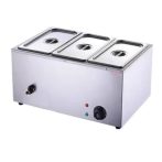 Elektrický ohrievač jedla – s troma nádobami, z nehrdzavejúcej ocele Elektrický ohrievač jedla – s troma nádobami, z nehrdzavejúcej ocele