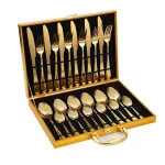 24-dielny zlatý príborový set