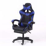 RACING PRO X Herná stolička s podnožkou-modro-čierna