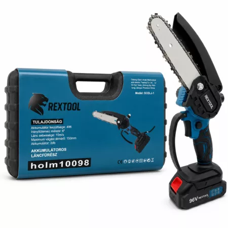 Akumulátorová píla Rextool s 2×96 V akumulátormi Akumulátorová píla Rextool s 2×96 V akumulátormi