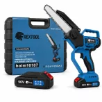Rextool Premium reťazová píla s automatickým mazaním, s indikátorom nabitia a 2×96 V akumulátormi Rextool Premium reťazová píla s automatickým mazaním, s indikátorom nabitia a 2×96 V akumulátormi