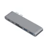 USB rozbočovač HUB MacBook v sivej farbe, Type-C, USB 3.0, SD, Micro SD, TF USB rozbočovač HUB MacBook v sivej farbe, Type-C, USB 3.0, SD, Micro SD, TF