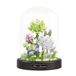   Balody Mini Blocks – Kytica jazmínu v sklenenej kupole (sada 385 ks)