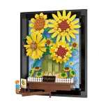   Van Gogh Slnečnice – 3D Stavebnica Obrazu (s Rámom) | Umelecký Model Dekorácie – 1277 dielikov