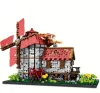 Stavebnica Stredoveký Veterný Mlyn – Veľký Model Budovy (2296 dielikov)
