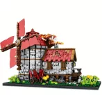   Stavebnica Stredoveký Veterný Mlyn – Veľký Model Budovy (2296 dielikov)
