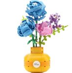   Balody Modrá ruža – Stavebnica Mini Blocks s kvetinovou vázou (522 ks) – Funkcia aromaterapie