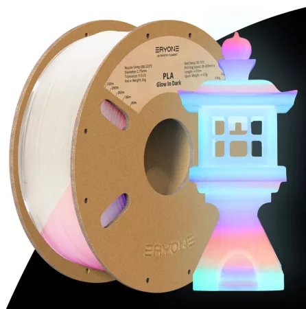 ERYONE Luminous PLA Rainbow Printing Filament - 1,75 mm, presnosť ±0,03 mm, 1 kg ERYONE Luminous PLA Rainbow Printing Filament - 1,75 mm, presnosť ±0,03 mm, 1 kg