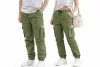 NATUST unisex cargo nohavice - bavlnené voľnočasové nohavice s elastickým pásom - (170-176 cm) NATUST unisex cargo nohavice - bavlnené voľnočasové nohavice s elastickým pásom - (170-176 cm)