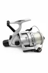 Rybársky navijak FCP SilverBow 500 – s zadnou brzdou, 3 ložiskami, s Long Cast bubnom, naplnený monofilovou šnúrou Rybársky navijak FCP SilverBow 500 – s zadnou brzdou, 3 ložiskami, s Long Cast bubnom, naplnený monofilovou šnúrou