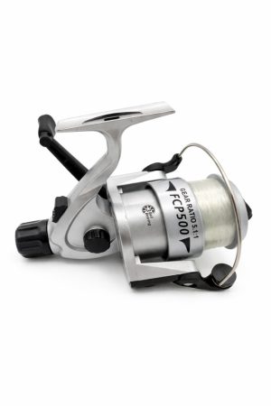 FCP SilverBow 500 Rybársky navijak - zadná brzda, 3 vretienka, Long Cast Dobbal s monofilným vlascom