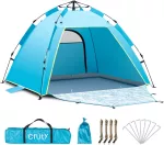   Cflity Pop Up plážový stan - pre 1-2 osoby, automatický, ochrana UV50+ 160 × 140 × 120 cm