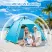 Cflity Pop Up plážový stan - pre 1-2 osoby, automatický, ochrana UV50+ 160 × 140 × 120 cm
