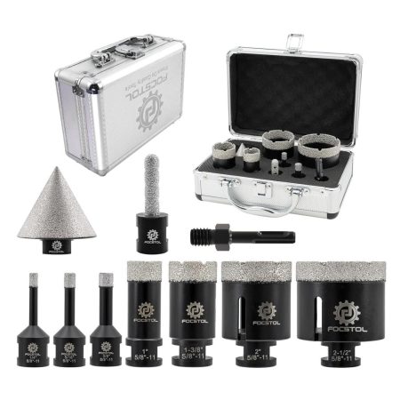 FOCSTOL Diamond Core - 10-dielna súprava diamantových vrtákov na porcelán a obkladačky FOCSTOL Diamond Core - 10-dielna súprava diamantových vrtákov na porcelán a obkladačky