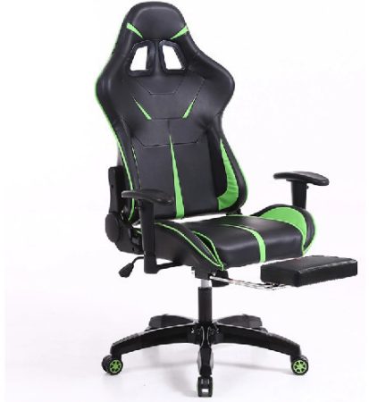 Sintact Gamer stolička zeleno-čierna s opierkou pre nohy 