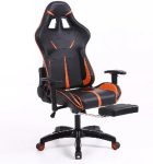   Sintact Gamer stolička oranžono-čierna s opierkou pre nohy 