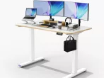   Elektrický stôl s nastaviteľnou výškou NearHub OD20E-W-120 – biely, 120 × 60 cm