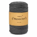 Šedá makramé niť Forbell na kreatívne ručné práce, 2 mm × 300 m Šedá makramé niť Forbell na kreatívne ručné práce, 2 mm × 300 m