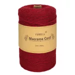   Makramé niť Forbell v bordovej farbe na kreatívne ručné práce, 2 mm × 300 m