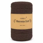   Hnedá makramé niť Forbell na kreatívne ručné práce, 2 mm × 300 m