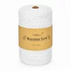 Biela makramé šnúra Forbell na kreatívne ručné práce, 2 mm × 300 m