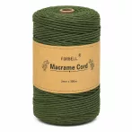 Makramé niť Forbell v khaki farbe na kreatívne ručné práce, 2 mm × 300 m Makramé niť Forbell v khaki farbe na kreatívne ručné práce, 2 mm × 300 m