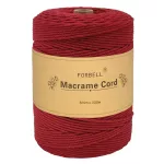   Forbell Bordó makramé niť na kreatívne ručné práce, 3 mm × 300 m