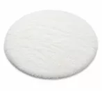 Plyšový koberec z umelej bielej kožušiny, Ø 85 cm, kruhový Plyšový koberec z umelej bielej kožušiny, Ø 85 cm, kruhový