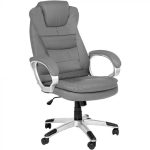   OfficeTrade Boss stolička sivá  -vibračná masážna funkcia
