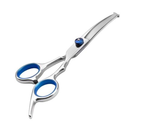 Profesionálne groomerské nožnice, nehrdzavejúca oceľ, 17 cm, zahnuté, pre psy a mačky Profesionálne groomerské nožnice, nehrdzavejúca oceľ, 17 cm, zahnuté, pre psy a mačky