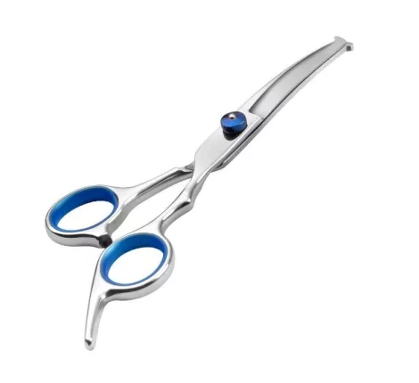 Profesionálne groomerské nožnice, nehrdzavejúca oceľ, 17 cm, zahnuté, pre psy a mačky Profesionálne groomerské nožnice, nehrdzavejúca oceľ, 17 cm, zahnuté, pre psy a mačky