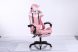 RACING PRO X Herná stolička s podnožkou, bielo-ružové