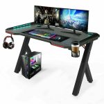   Apollon R5 Herný stôl  140cm*60cm*73cm  led podsvietenie a držiak slúchadiel, nápojov