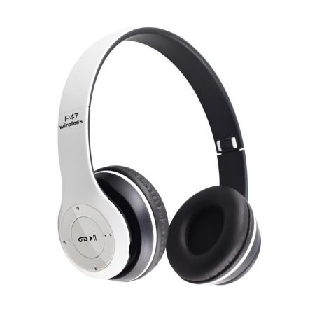 Aminus Bezdrôtové biele bluetooth slúchadlá P47